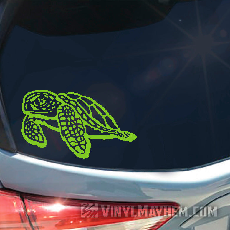 Sea Turtle side view outline vinyl sticker