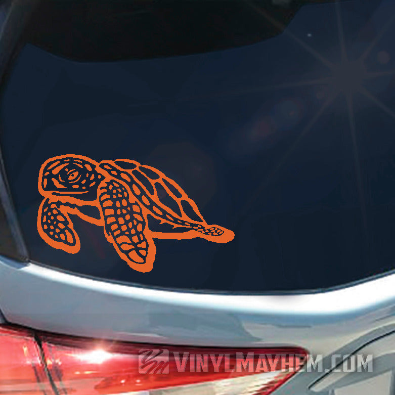 Sea Turtle side view outline vinyl sticker