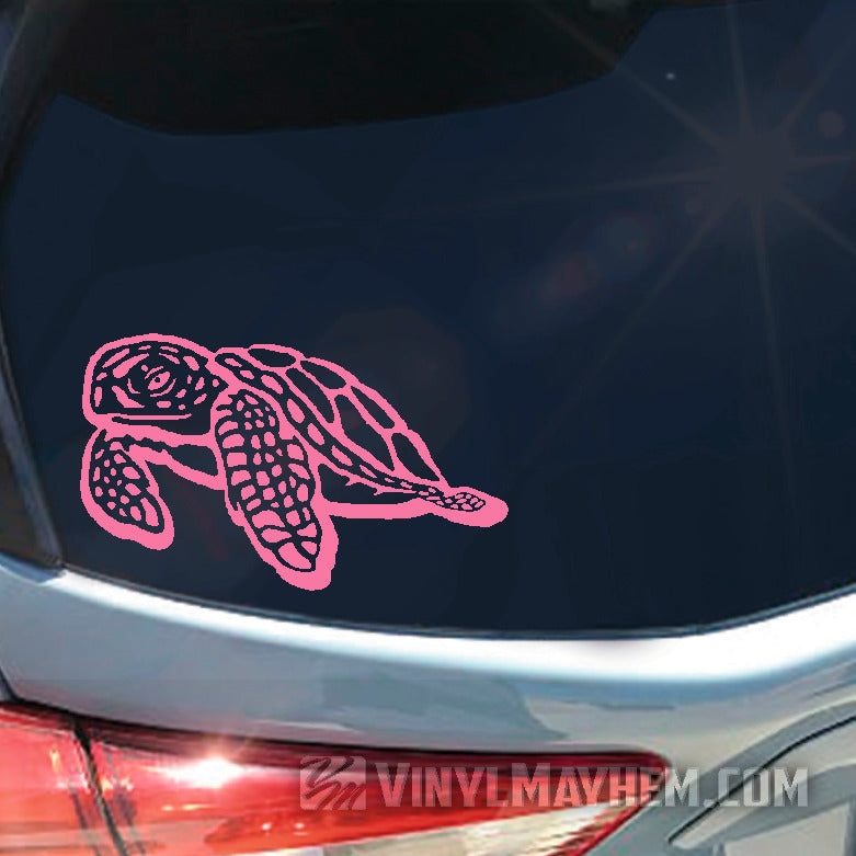 Sea Turtle side view outline vinyl sticker