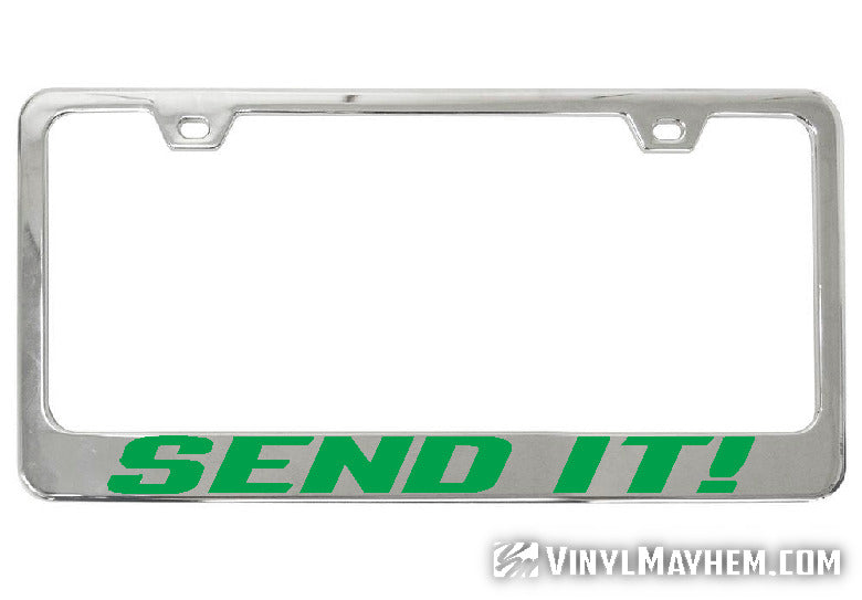 Send It! chrome license plate frame