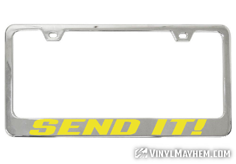 Send It! chrome license plate frame