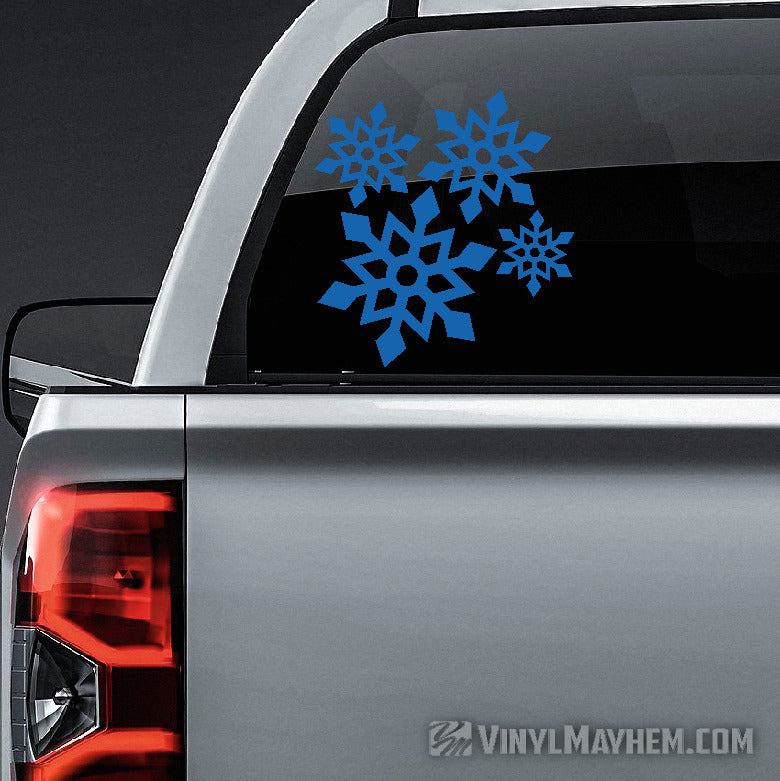 Snowflake angular vinyl sticker sheet set