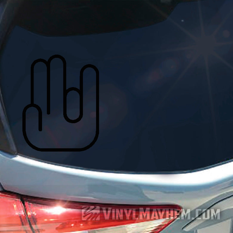 Shocker ring finger down vinyl sticker