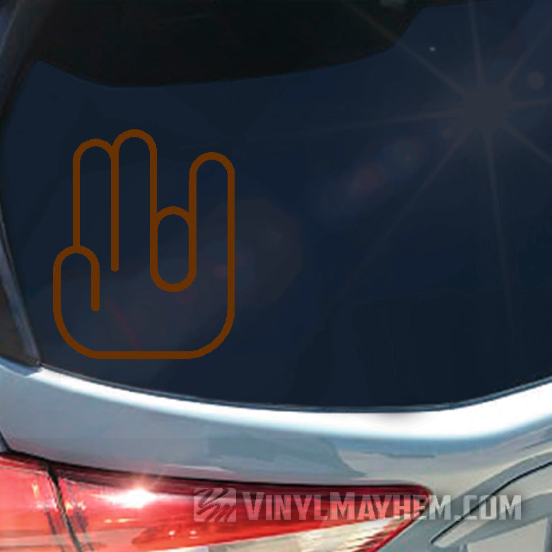 Shocker ring finger down vinyl sticker