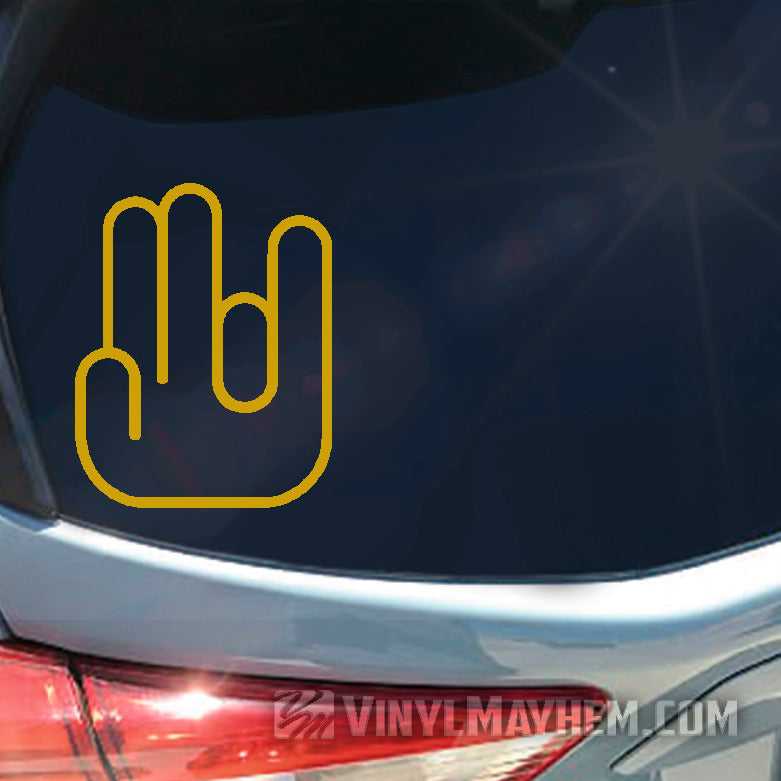 Shocker ring finger down vinyl sticker
