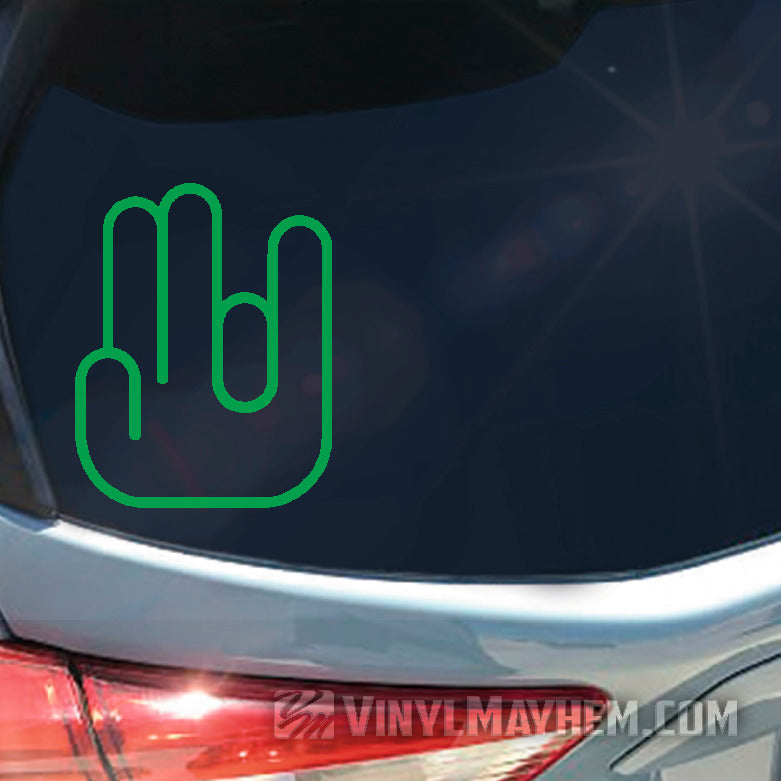 Shocker ring finger down vinyl sticker