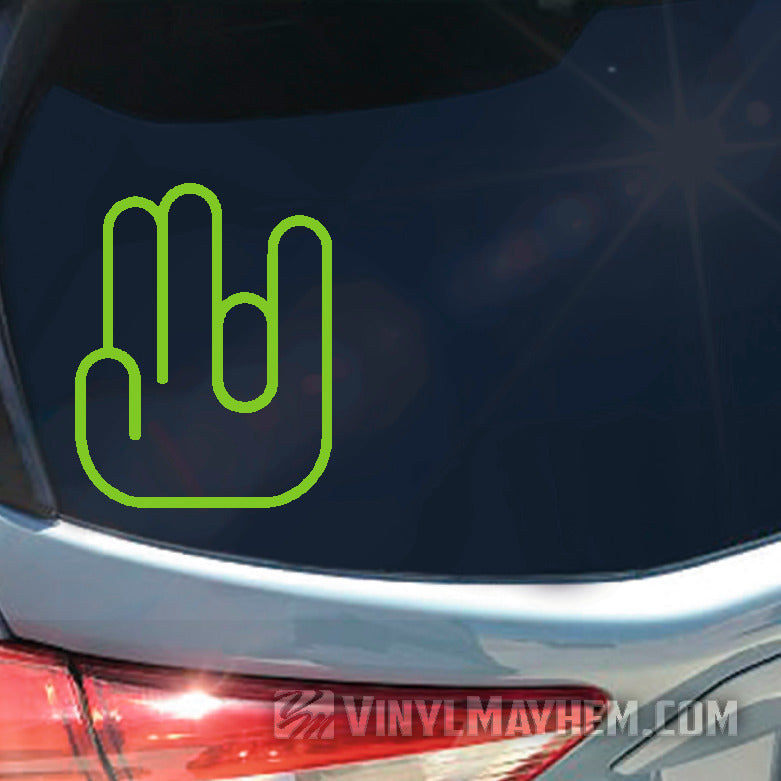 Shocker ring finger down vinyl sticker
