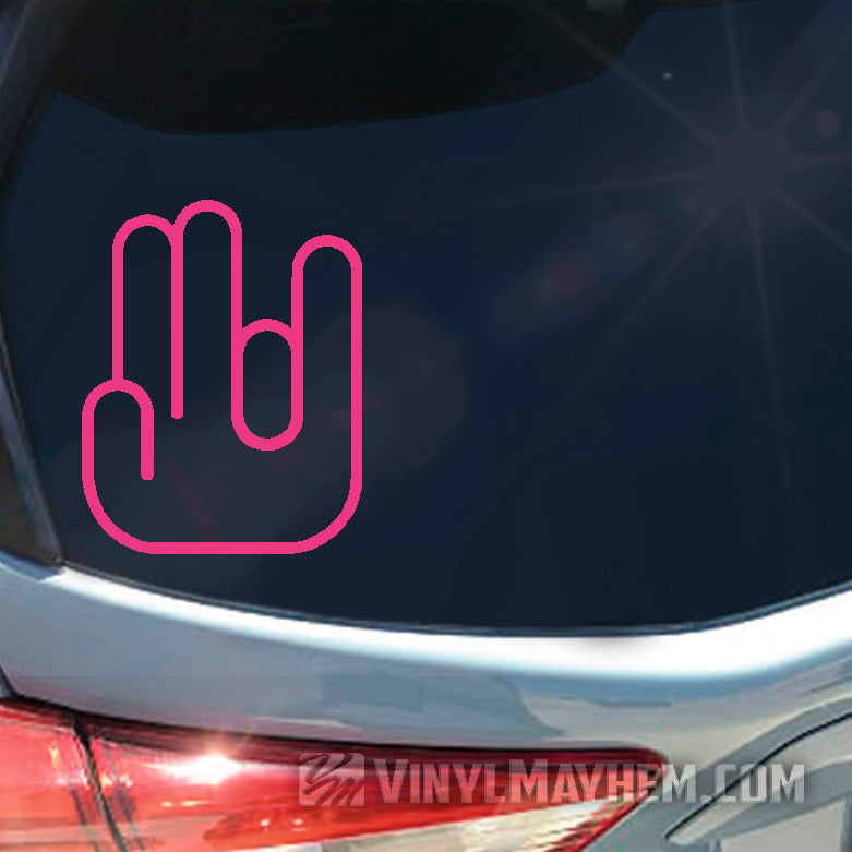 Shocker ring finger down vinyl sticker
