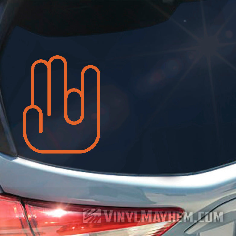 Shocker ring finger down vinyl sticker