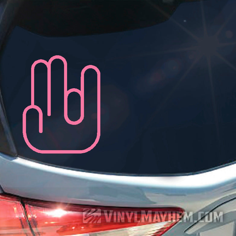Shocker ring finger down vinyl sticker