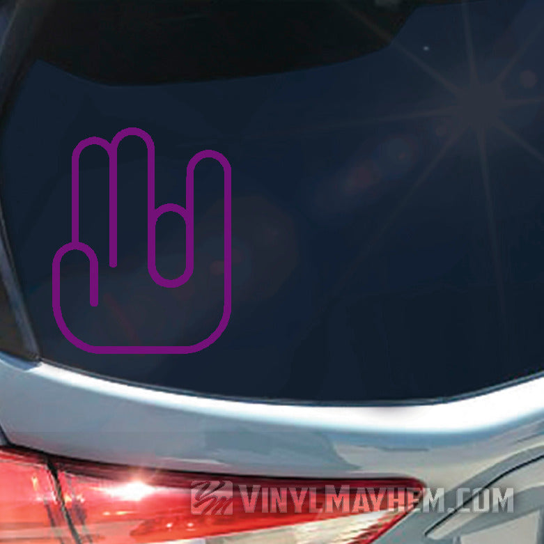 Shocker ring finger down vinyl sticker