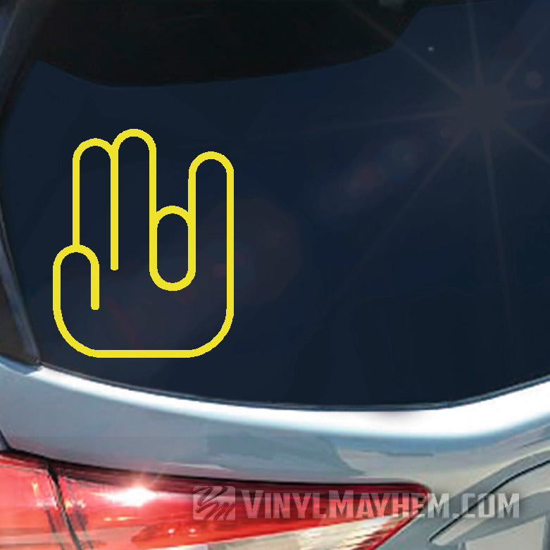 Shocker ring finger down vinyl sticker