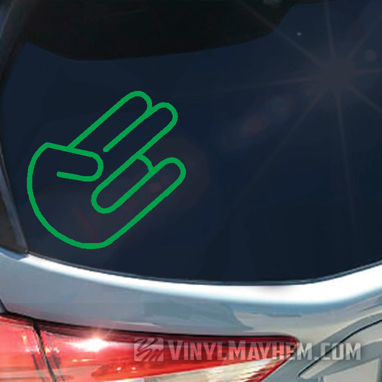 Shocker rounded wrist vinyl sticker
