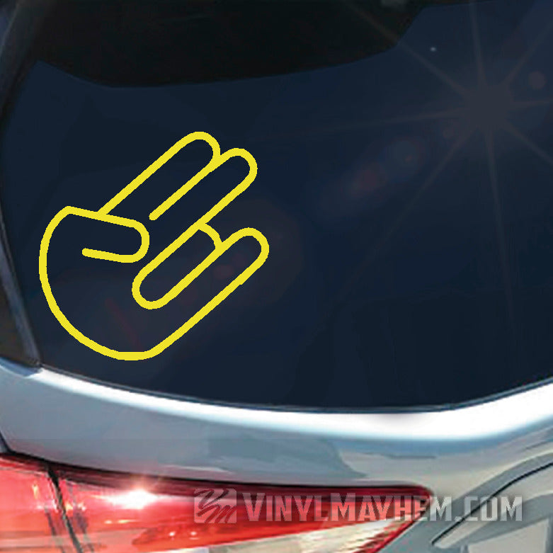 Shocker rounded wrist vinyl sticker