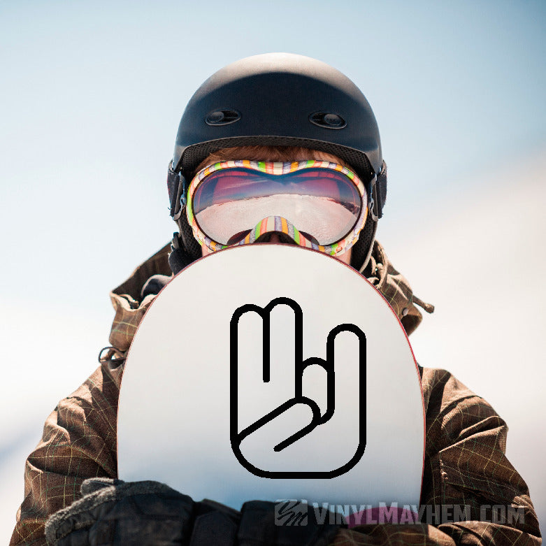 Shocker thumb touching ring finger vinyl sticker