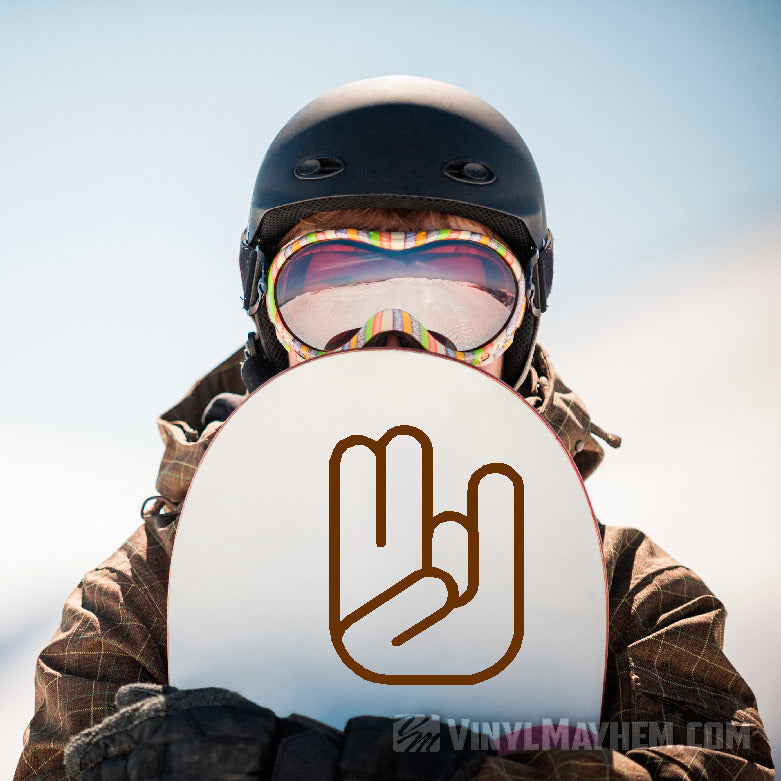 Shocker thumb touching ring finger vinyl sticker