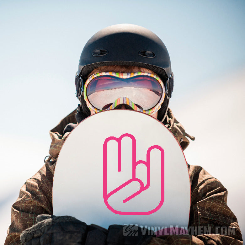 Shocker thumb touching ring finger vinyl sticker