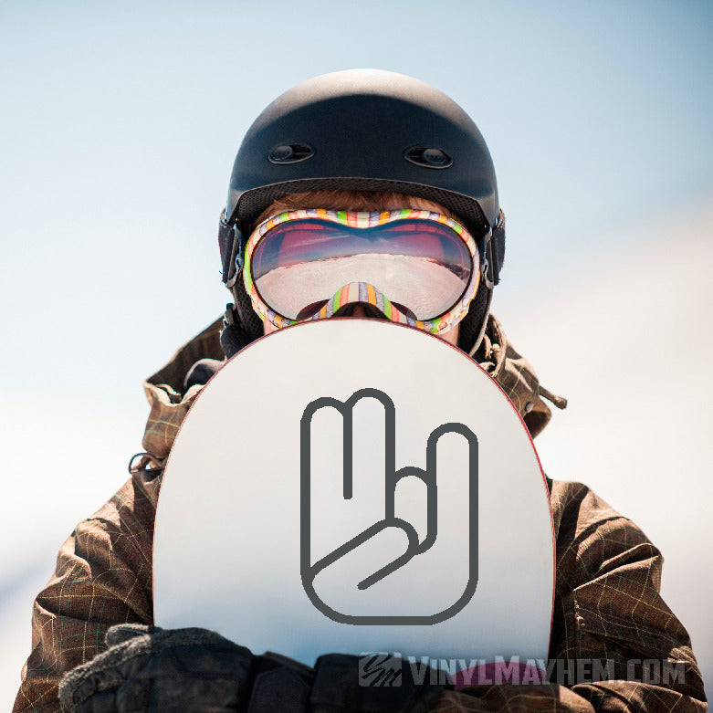 Shocker thumb touching ring finger vinyl sticker