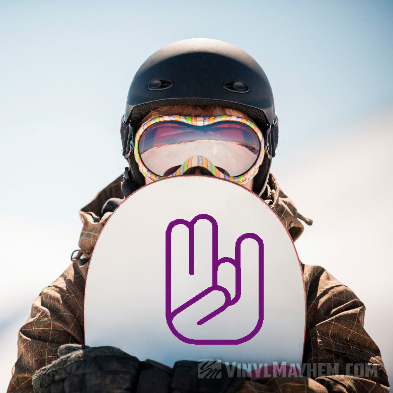 Shocker thumb touching ring finger vinyl sticker