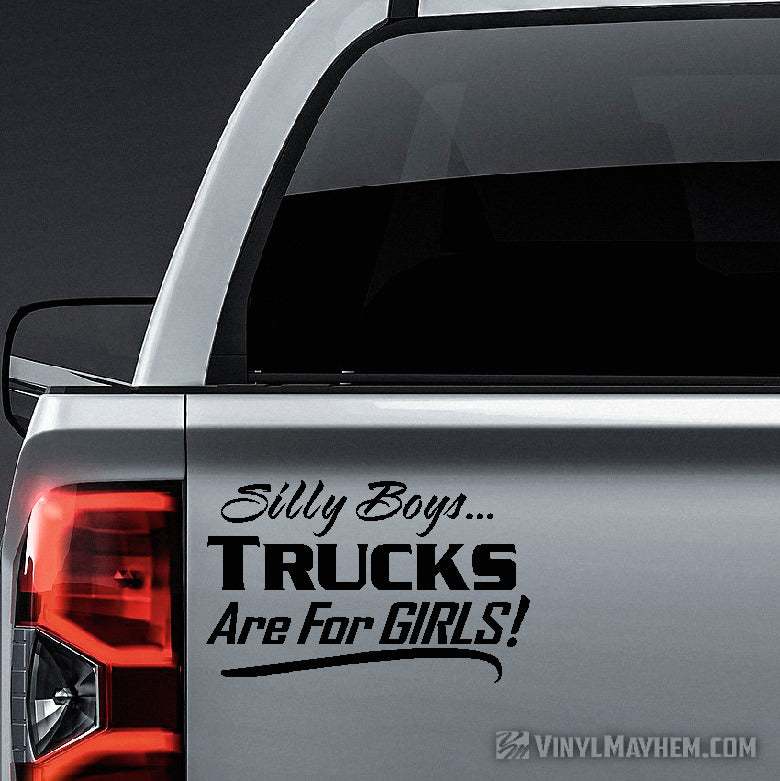 https://vinylmayhem.com/cdn/shop/products/Silly-boys-trucks-are-for-girls-sticker-black_1200x.jpg?v=1640837093