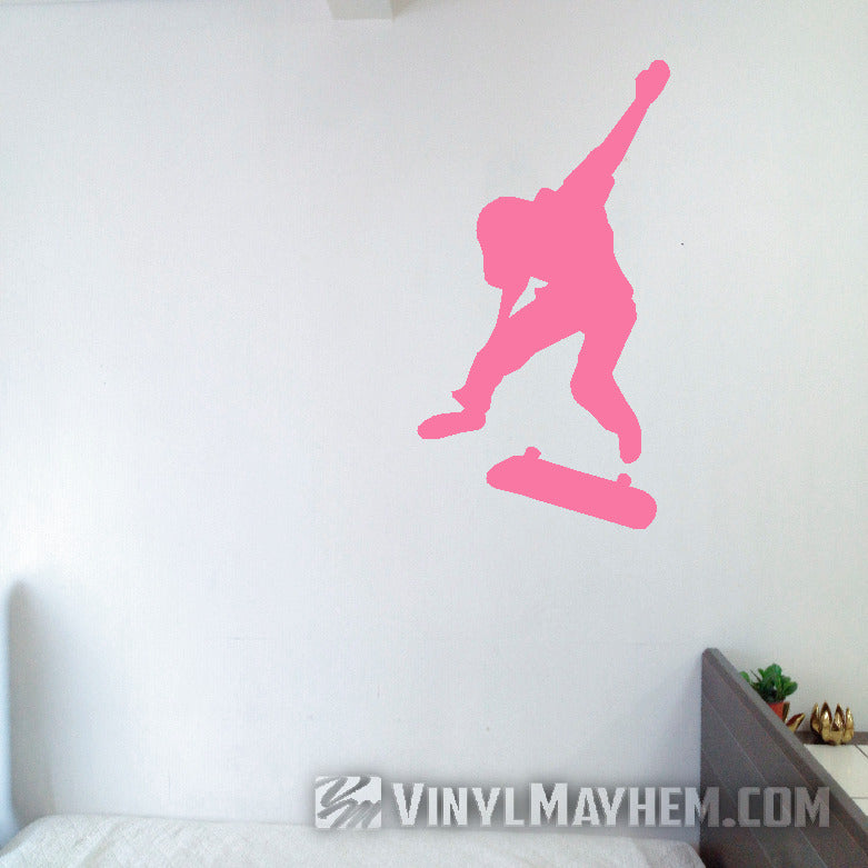 Skateboard kick flip silhouette vinyl sticker