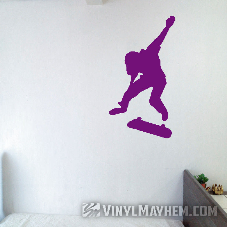 Skateboard kick flip silhouette vinyl sticker