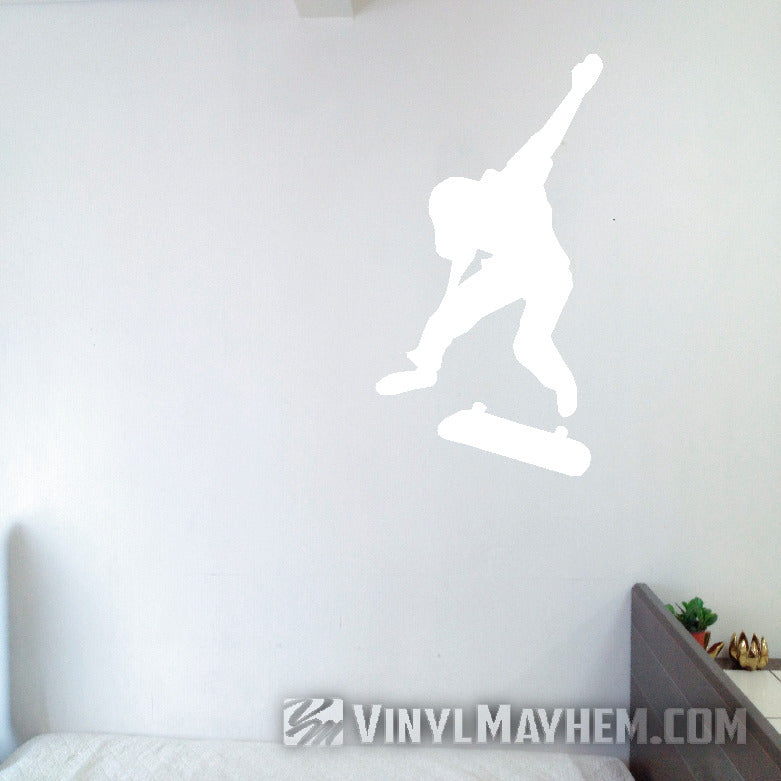 Skateboard kick flip silhouette vinyl sticker