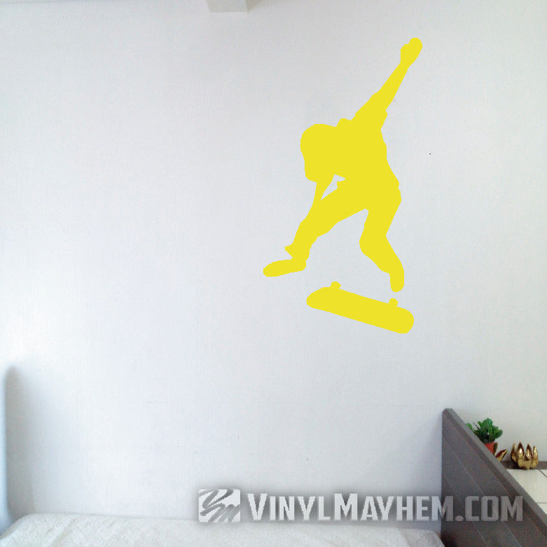 Skateboard kick flip silhouette vinyl sticker