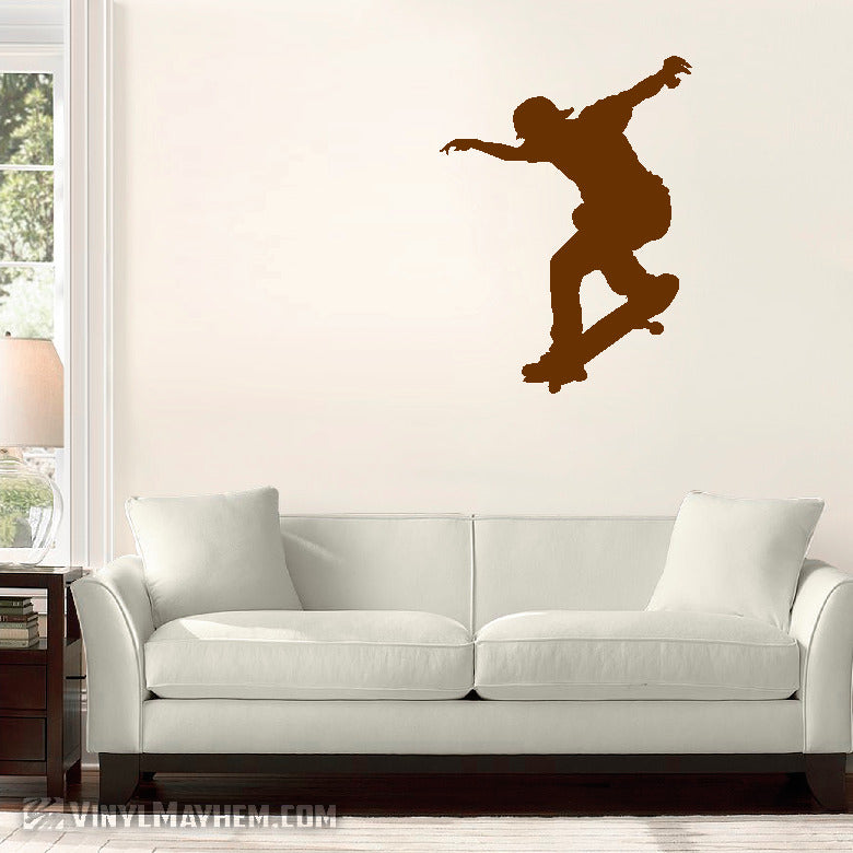 Skateboarding Young Skater Silhouette vinyl sticker