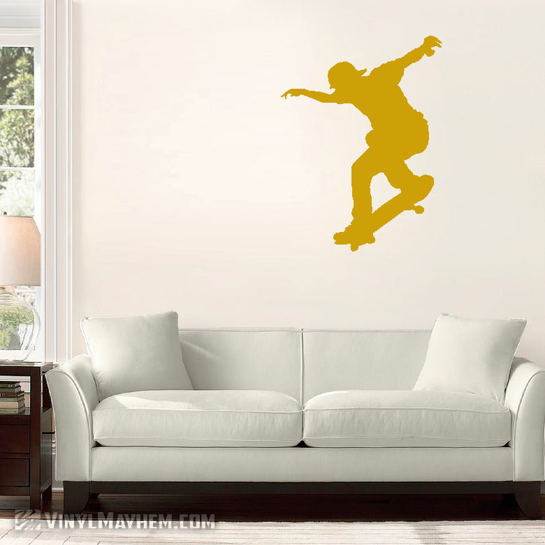 Skateboarding Young Skater Silhouette vinyl sticker