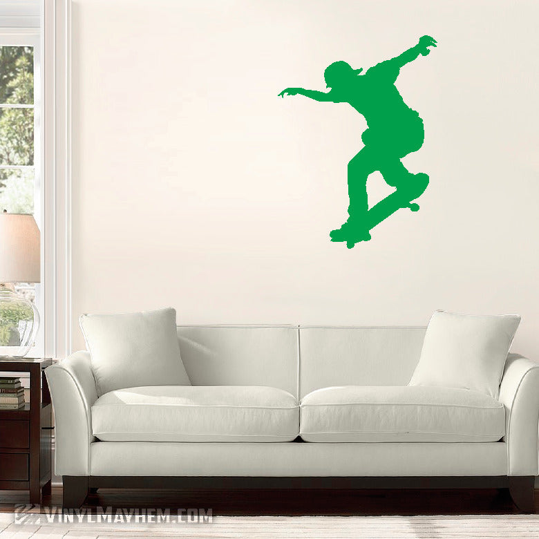 Skateboarding Young Skater Silhouette vinyl sticker