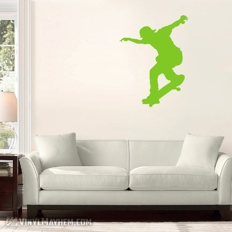 Skateboarding Young Skater Silhouette vinyl sticker