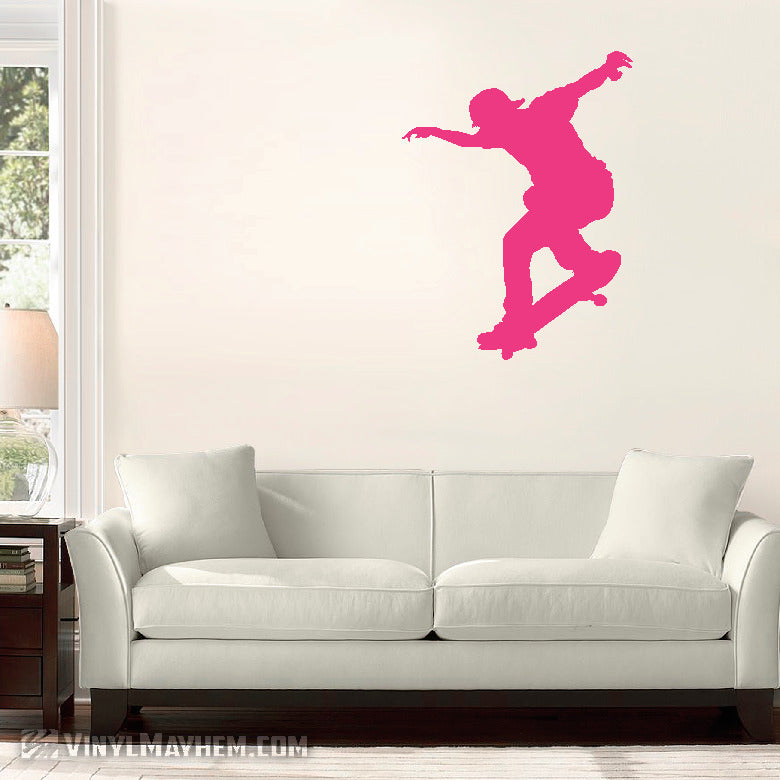 Skateboarding Young Skater Silhouette vinyl sticker