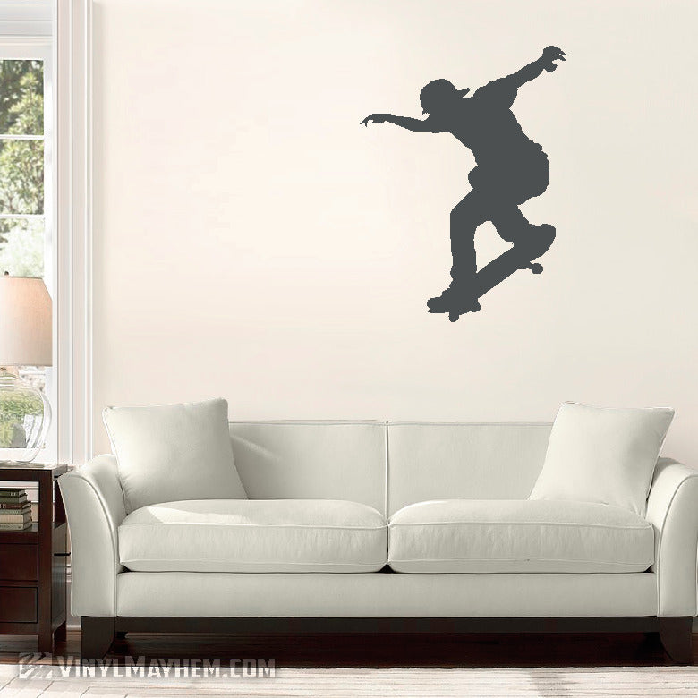 Skateboarding Young Skater Silhouette vinyl sticker