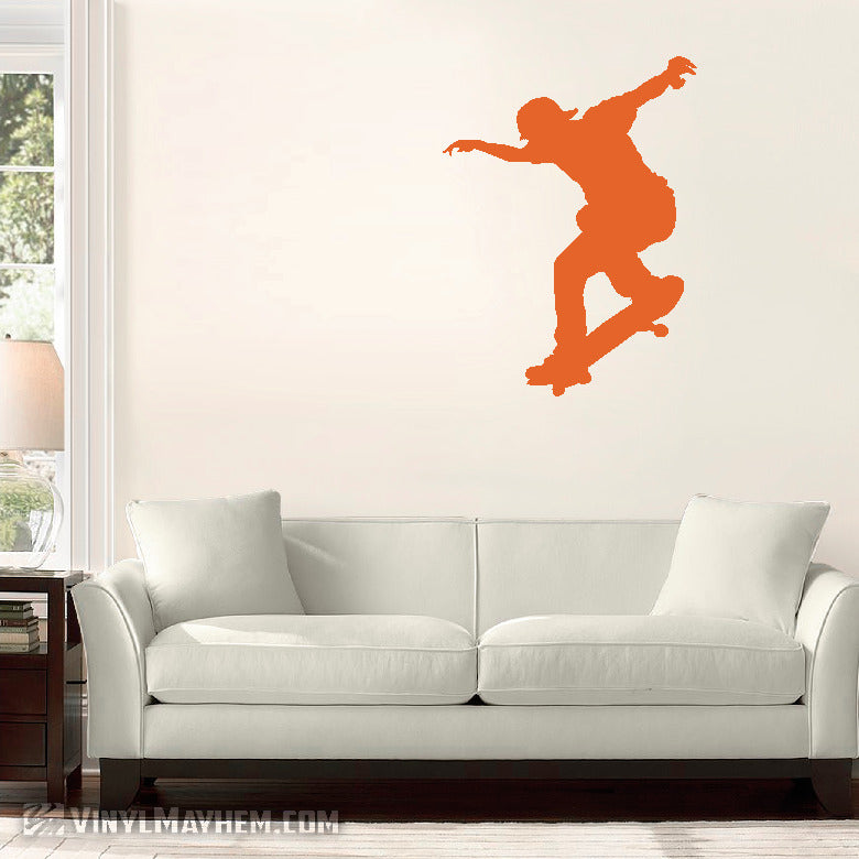 Skateboarding Young Skater Silhouette vinyl sticker