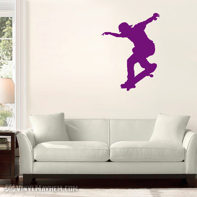 Skateboarding Young Skater Silhouette vinyl sticker