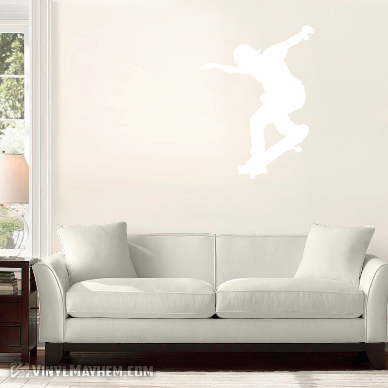 Skateboarding Young Skater Silhouette vinyl sticker