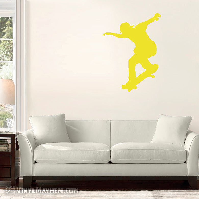 Skateboarding Young Skater Silhouette vinyl sticker