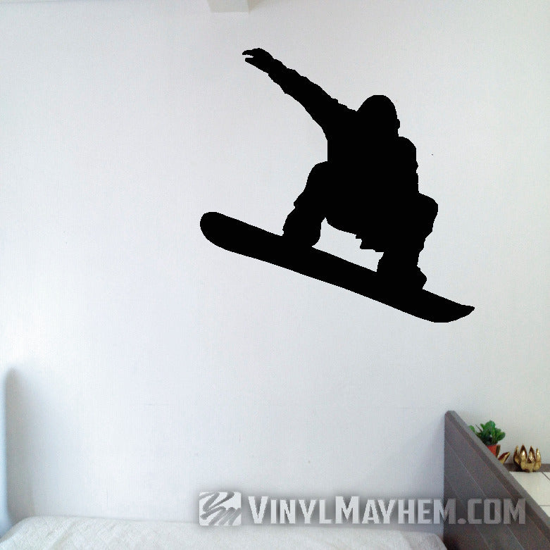 Snowboarder silhouette snowboarding vinyl sticker