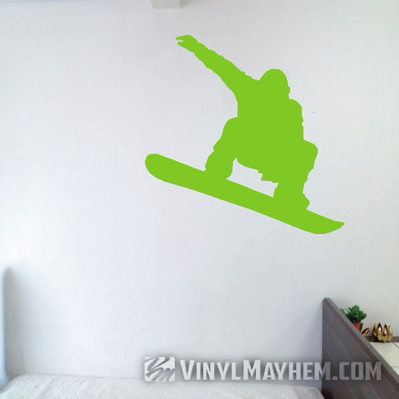 Snowboarder in air silhouette snowboarding vinyl sticker