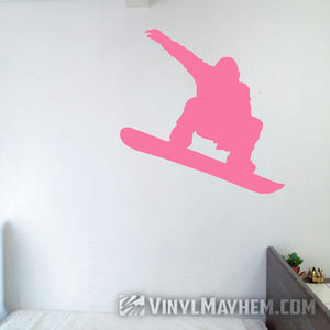 Snowboarder silhouette snowboarding vinyl sticker