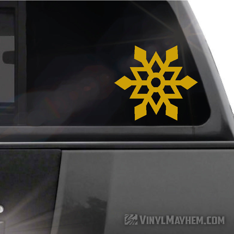 Snowflake angular vinyl sticker