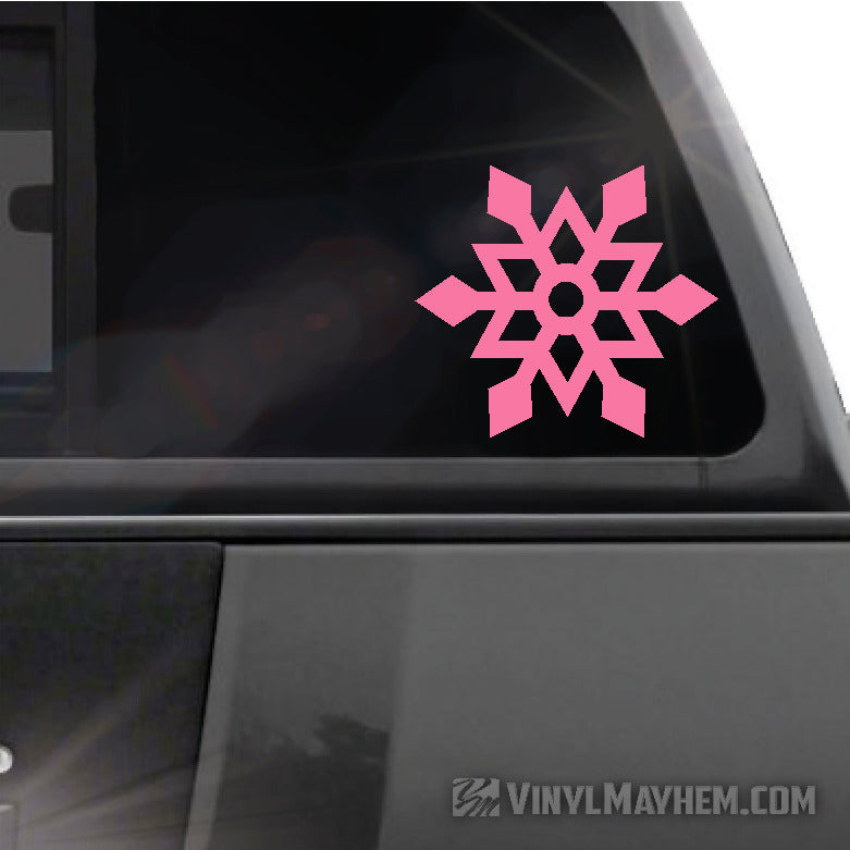 Adesivo Auto JDM 'La Cut - Snowflake' – Bianco, 88x99 Mm, Vinile Di Alta Qualità, Resistente Ai Raggi UV, Per Auto, Laptop E Superfici Lisce