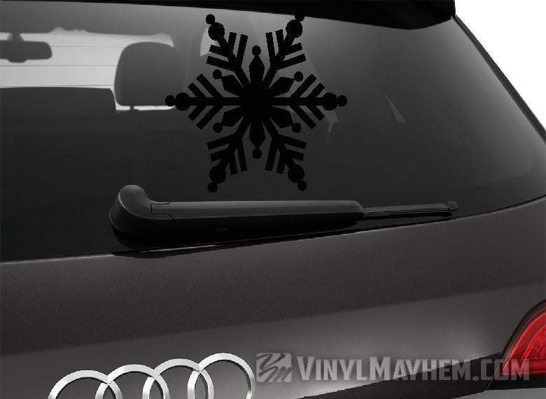 Snowflake kaleidoscope vinyl sticker