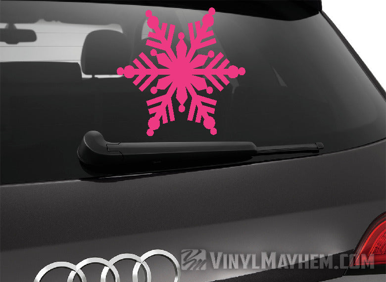 Snowflake kaleidoscope vinyl sticker