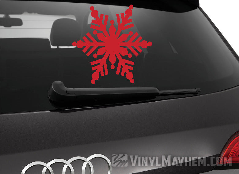 Snowflake kaleidoscope vinyl sticker
