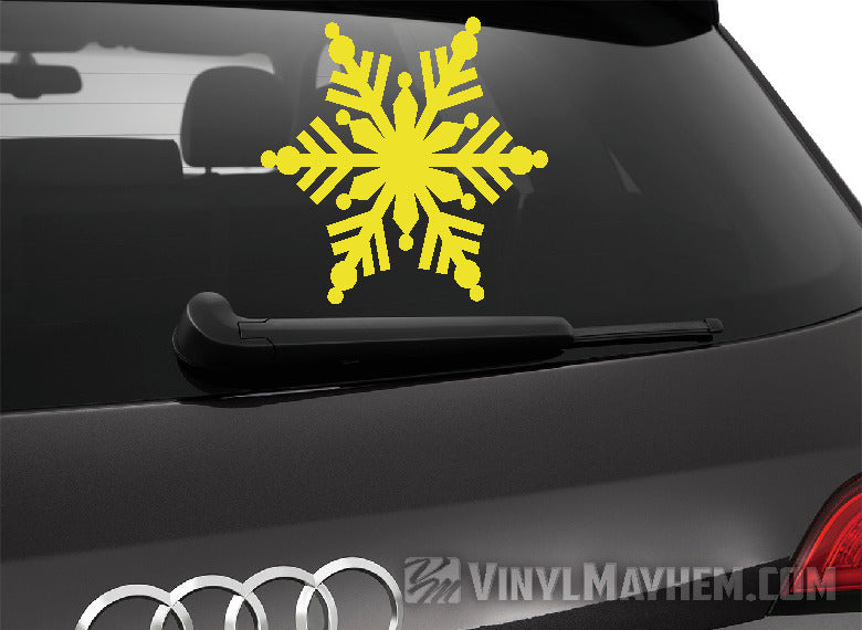 Snowflake kaleidoscope vinyl sticker