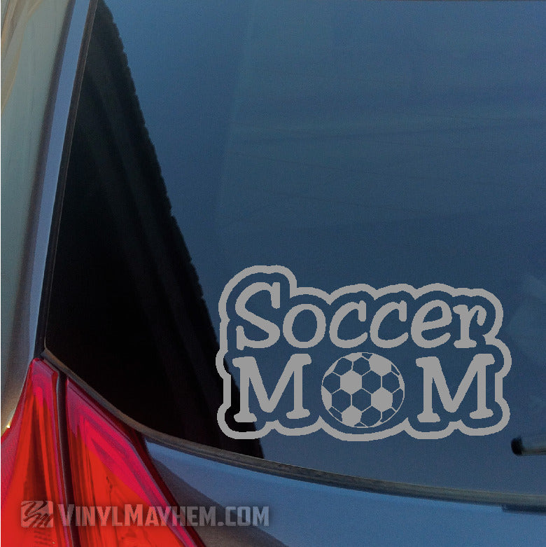 Soccer Mom text outlined vinyl sticker