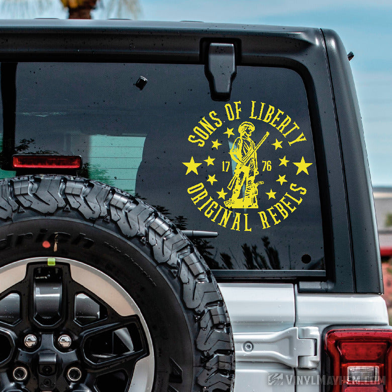 Sons of Liberty Minute Man Original Rebels 1776 vinyl sticker