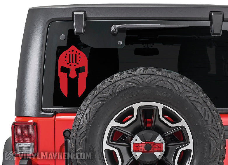 Spartan Helmet Three Percent vinyl sticker